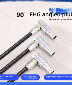 90° Right-Angle Plug FHG 0B-3B 2-32 Pin & ECG 00 2B PCB Socket Push-Pull Locking Connectors for Camera, Aviation & Industrial Applications  URL: