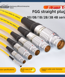 LEMO FGG 00/0B/1B/2B/3B/4B Push-Pull Self-Locking Aviation Connector 2-48 Pin Metal Connector