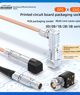 LEMO Compatible EPG/EXG/EZG/EYG PCB Socket 00B/0B/1B Self-Locking Connector