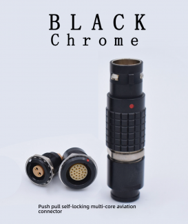 Black LEMO FGG/EGG Aviation Socket 00B/0B/1B Push-Pull Self-Locking Connector 2/4/6/8/12 Pin