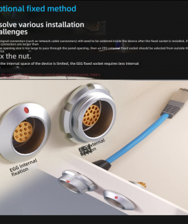 LEMO Waterproof EEG Aviation PCB Connector 0K/1K/2K Straight & Long Bent Pins Self-Locking