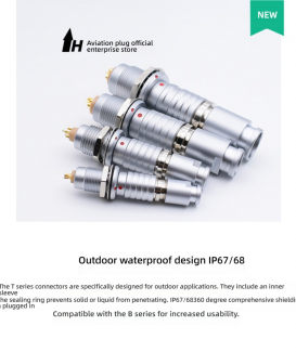 LEMO-Compatible FGG Plug & EGG Socket 0T/1T/2T/3T Miniature Waterproof Push-Pull Self-Locking T-Series Connector