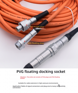 Deep Sea 600m Underwater Cable Extension FVG/PVG Vacuum-Sealed IP68 Waterproof Aviation Connector