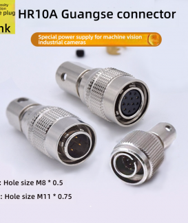 HRS10A HIROSE Japanese Micro Connector – Machine Vision Camera Industrial Power Plug, 4/6/12 Pin Self-Locking Aviation Connector