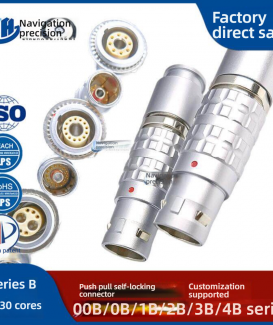 6+1 Pneumatic & Electrical Hybrid Connector M15 Push-Pull Aviation Plug & Socket – Medical Aesthetic Hydroporation Device Connector