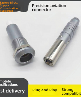 LEMO 1Y 405 Compatible Single Pin High Voltage Connector 15KV | Medical Pulse REA Socket