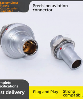 LEMO Compatible FAG Short Fixed Connector FWG 0B 1B 2B Panel Mount Self-Locking Socket