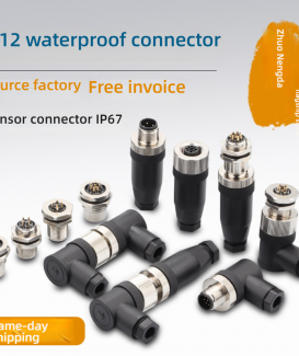 M12 Waterproof Connector 4 Pin 5 Pin 8 Pin Male Female Plug IP67 Sensor Aviation Connector