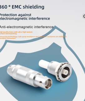 Compatible FFB ERA S 405 High Voltage Coaxial Connector 1 Pin Push Pull Self Locking Connector