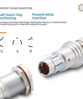 Compatible Fischer S 0F1F103 Waterproof Connector DEU Series Half Ring Quick Lock Aviation Connector
