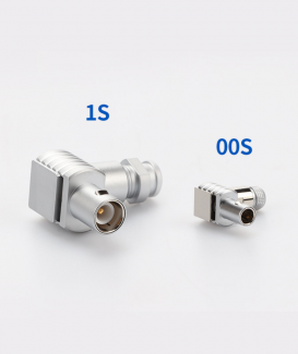Compatible FFA FLA Right Angle Aviation Connector Push-Pull Self-Locking Single Pin Coaxial 00S 1S 2S