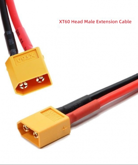 XT60 Male to Female Extension Cable, High Current Lipo Battery Connector Wire for RC Drone, ESC, and Solar Energy Storage Systems