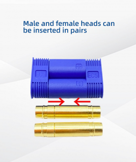 EC5 & EC8 High Current Connector Set, Flame Retardant Gold-Plated Banana Plug for Energy Storage Inverter, RC Battery, and New Energy Power Systems